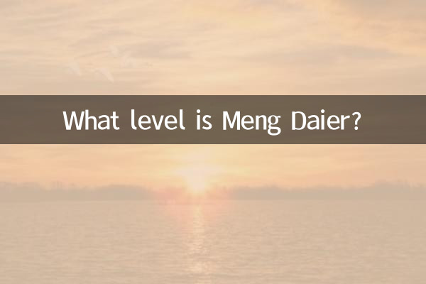 A che livello è Meng Daier?