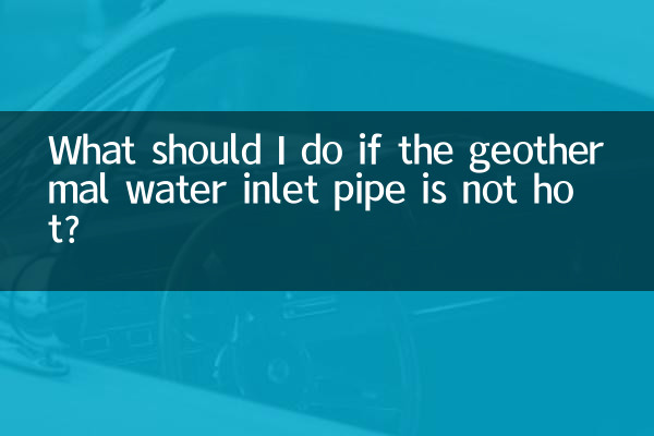 Cosa devo fare se il tubo di ingresso dell'acqua geotermica non è caldo?