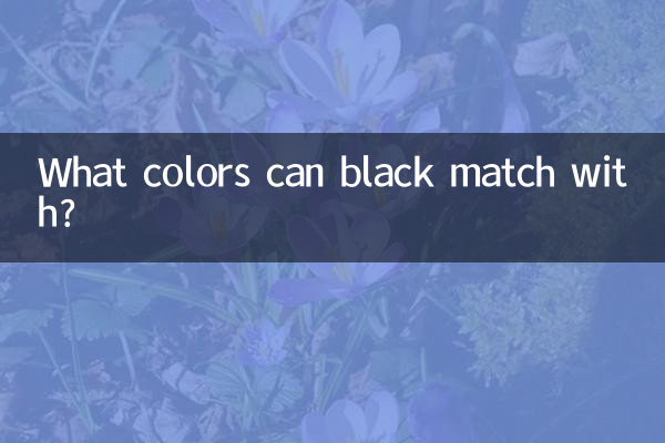 黑色能和什麼顏色搭配
