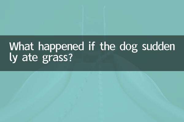 Que se passe-t-il si le chien mange soudainement de l'herbe ?