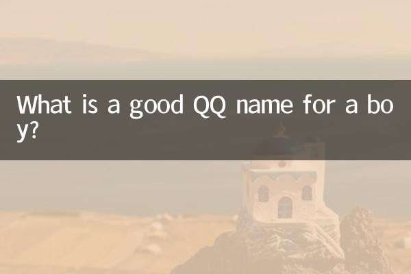 Quel est un bon nom QQ pour un garçon ?