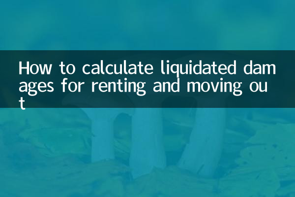 How to calculate liquidated damages for renting and moving out