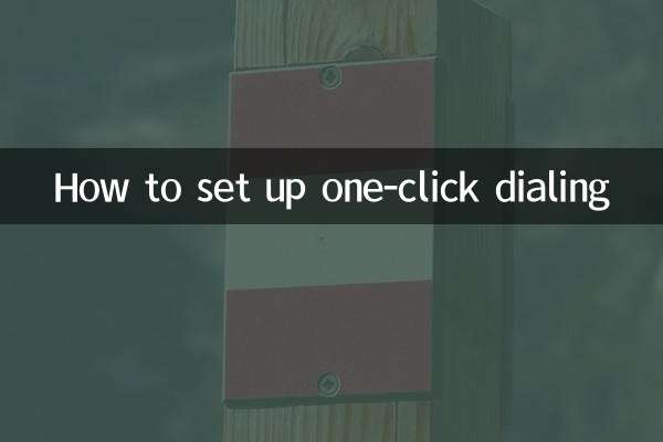 How to set up one-click dialing