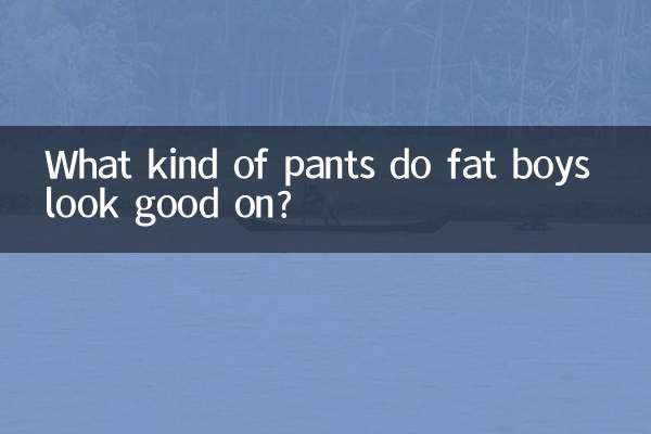 デブ男子にはどんなパンツが似合うのでしょうか？