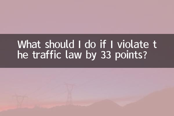 যদি আমি 33 পয়েন্ট দ্বারা ট্রাফিক আইন লঙ্ঘন করি তবে আমার কী করা উচিত?