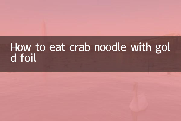 Wie man Krabbennudeln mit Goldfolie isst
