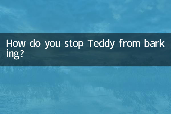 Wie hält man Teddy vom Bellen ab?