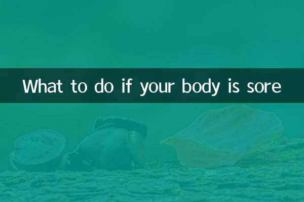 What to do if your body is sore