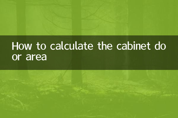 How to calculate the cabinet door area
