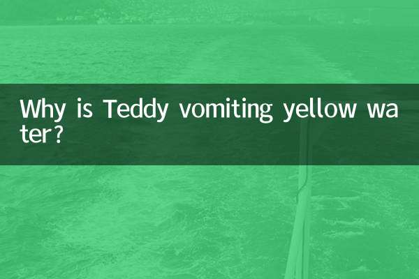 ¿Por qué Teddy vomita agua amarilla?