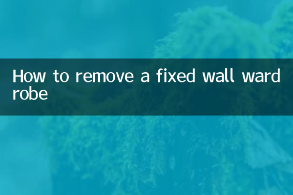 स्थिर दीवार वाली अलमारी को कैसे हटाएं