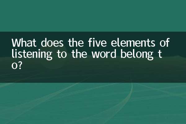 शब्द सुनने के पांच तत्व किससे संबंधित हैं?