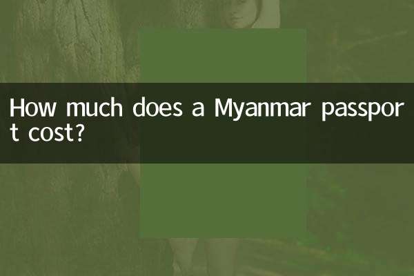 ¿Cuánto cuesta un pasaporte de Myanmar?