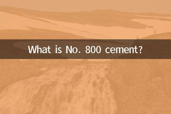 O que é cimento nº 800?