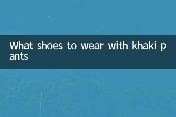 Quelles chaussures porter avec un pantalon kaki