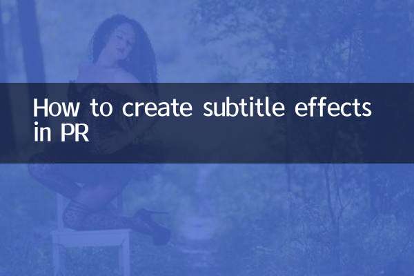 Cómo crear efectos de subtítulos en PR