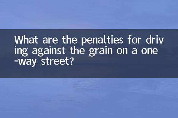 What are the penalties for driving against the grain on a one-way street?