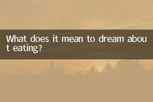 Que signifie rêver de manger ?