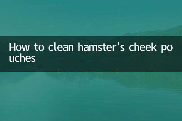 ハムスターの頬袋の掃除方法