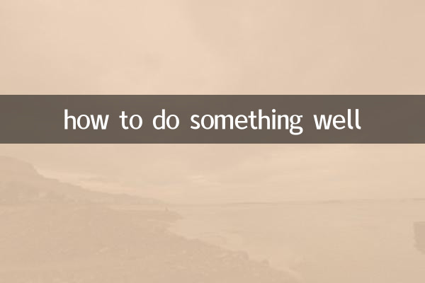 wie man etwas gut macht