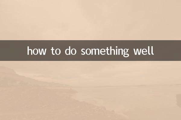 wie man etwas gut macht