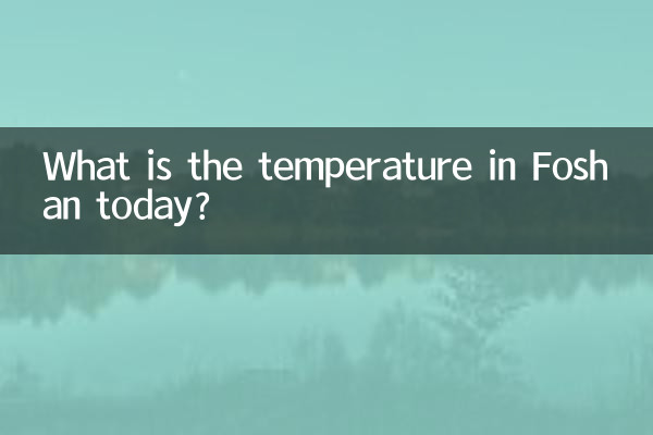 آج فوشان میں درجہ حرارت کیا ہے؟