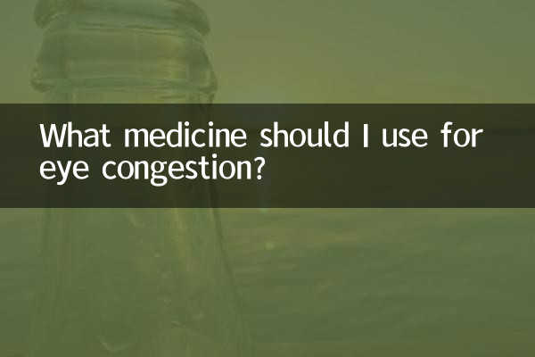 ¿Qué medicamento debo usar para la congestión ocular?