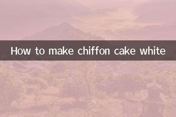 Come fare la chiffon cake bianca