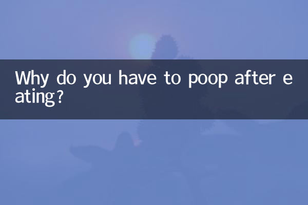 Por que você tem que fazer cocô depois de comer?