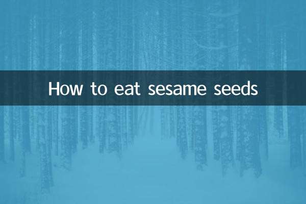 How to eat sesame seeds