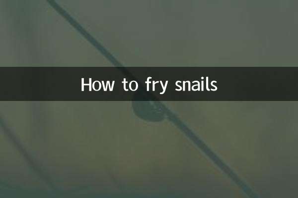 How to fry snails