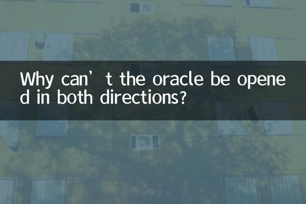 Why can’t the oracle be opened in both directions?