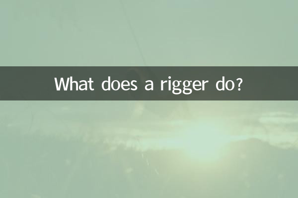 What does a rigger do?