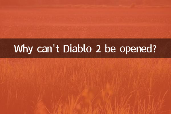 Why can't Diablo 2 be opened?