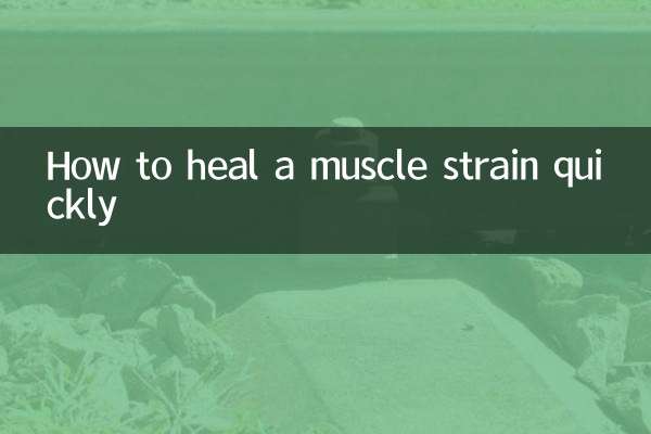 How to heal a muscle strain quickly