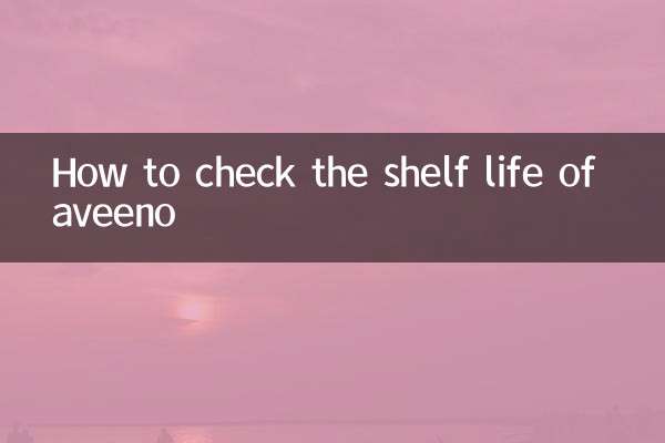 Come verificare la durata di conservazione di aveeno