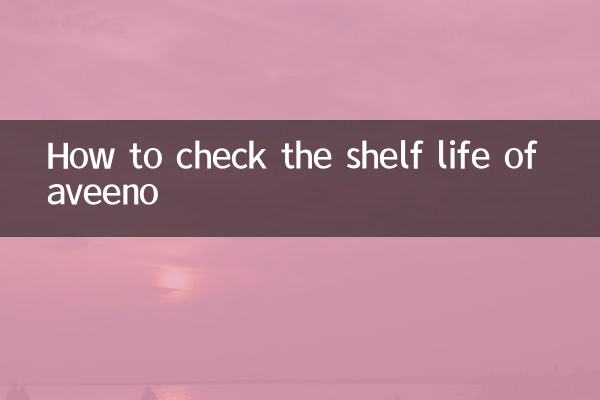 Come verificare la durata di conservazione di aveeno