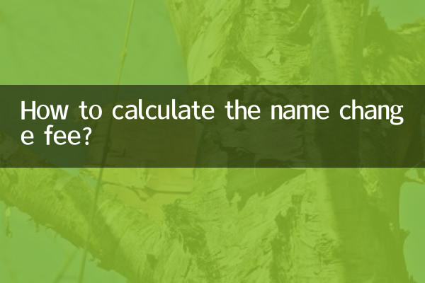 How to calculate the name change fee?
