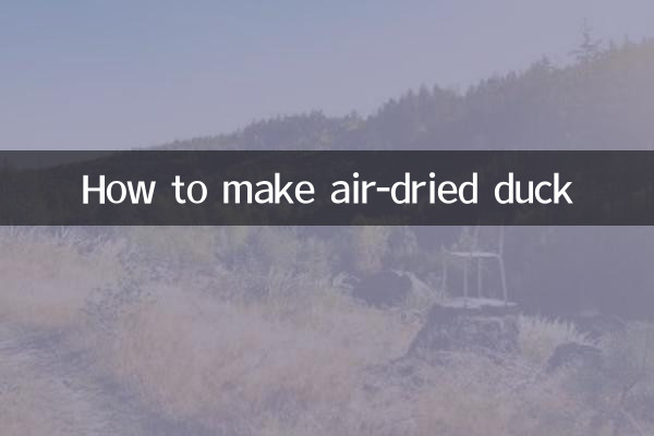 Como fazer pato seco ao ar