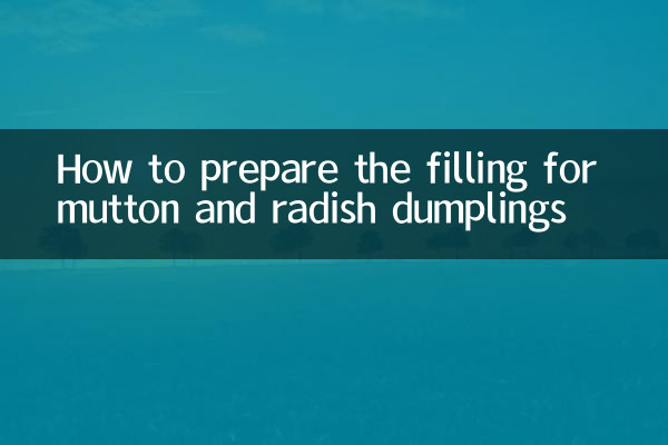Comment préparer la garniture pour les raviolis au mouton et aux radis