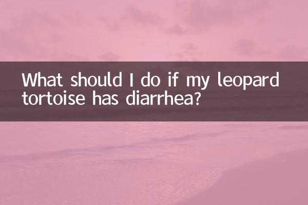 Que dois-je faire si ma tortue léopard a la diarrhée ?