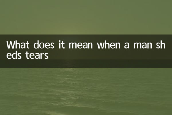 Was bedeutet es, wenn ein Mann Tränen vergießt?