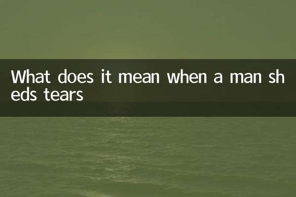 Was bedeutet es, wenn ein Mann Tränen vergießt?