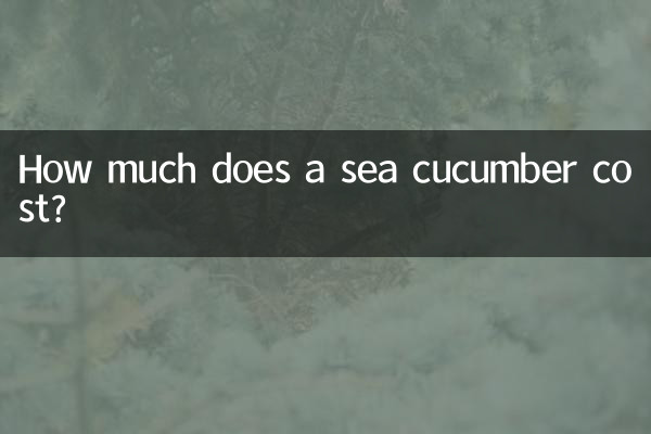 Quanto custa um pepino do mar?