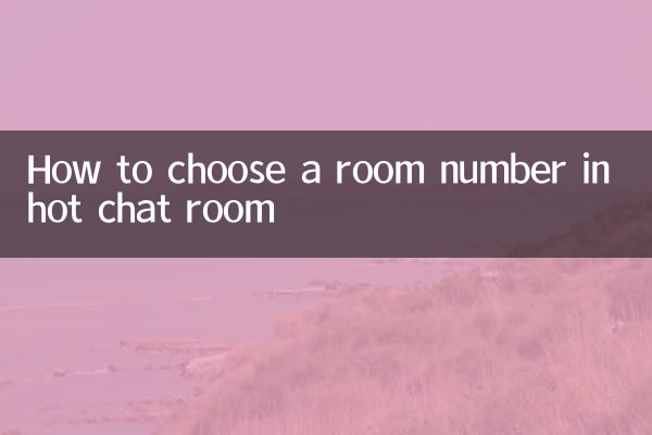 ホットチャットルームの部屋番号の選択方法