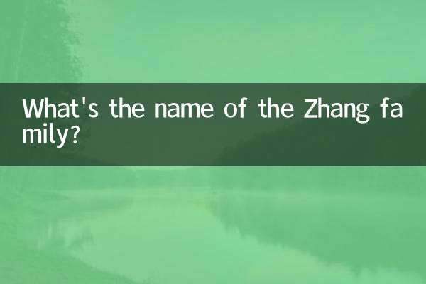 What's the name of the Zhang family?