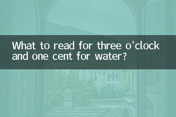 What to read for three o'clock and one cent for water?