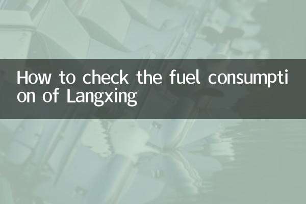 Langxing의 연료 소비량을 확인하는 방법