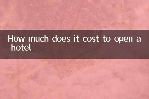 Wie viel kostet es, ein Hotel zu eröffnen?