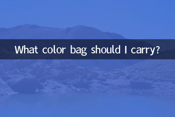 何色のバッグを持って行けばいいでしょうか?